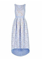 Asymmetrical Lace Bridesmaid Dress, A-Line/Princess Cut, Bateau Neck, Sleeveless, With Pleats BM bride