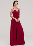 Floor-Length Chiffon Bridesmaid Dress, A-Line/Princess Style, Sweetheart Neck, Sleeveless, With Pleats And Beading BM bride