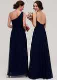 Sleeveless Floor-Length Chiffon Bridesmaid Dress In A-Line/Princess Cut, Featuring V-Neck And Pleats BM bride