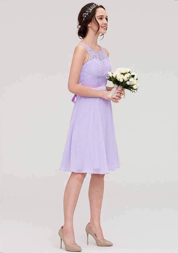 Floor-Length Chiffon Dress, A-Line/Princess Cut, V-Neck, Sleeveless, With Sashes And Pleats BM bride