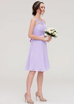 Floor-Length Chiffon Dress, A-Line/Princess Cut, V-Neck, Sleeveless, With Sashes And Pleats BM bride
