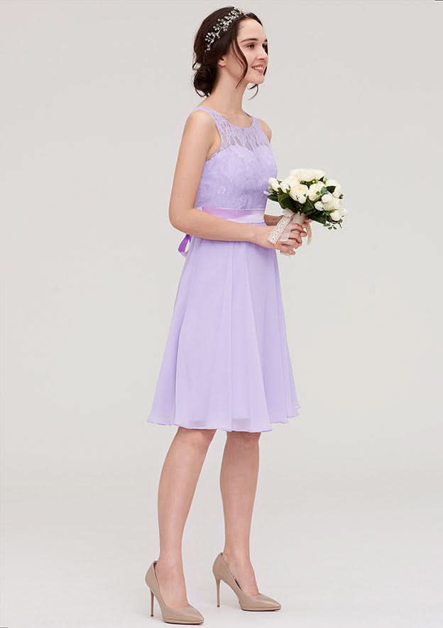 Floor-Length Chiffon Dress, A-Line/Princess Cut, V-Neck, Sleeveless, With Sashes And Pleats BM bride