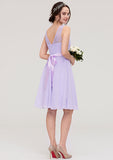 Floor-Length Chiffon Dress, A-Line/Princess Cut, V-Neck, Sleeveless, With Sashes And Pleats BM bride