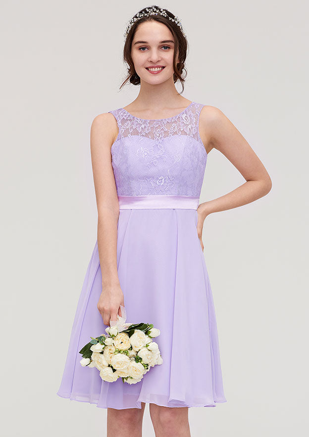 Floor-Length Chiffon Dress, A-Line/Princess Cut, V-Neck, Sleeveless, With Sashes And Pleats BM bride
