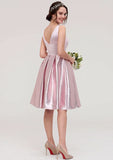 Knee-Length Taffeta Bridesmaid Dress, A-Line/Princess Style, Bateau Neck, Sleeveless, With Ruffles BM bride
