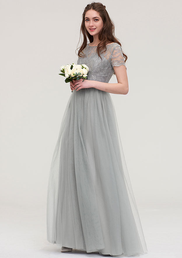 Floor-Length Chiffon Bridesmaid Dress, A-Line/Princess Style, Sleeveless, Halter Neck, With Pleats BM bride