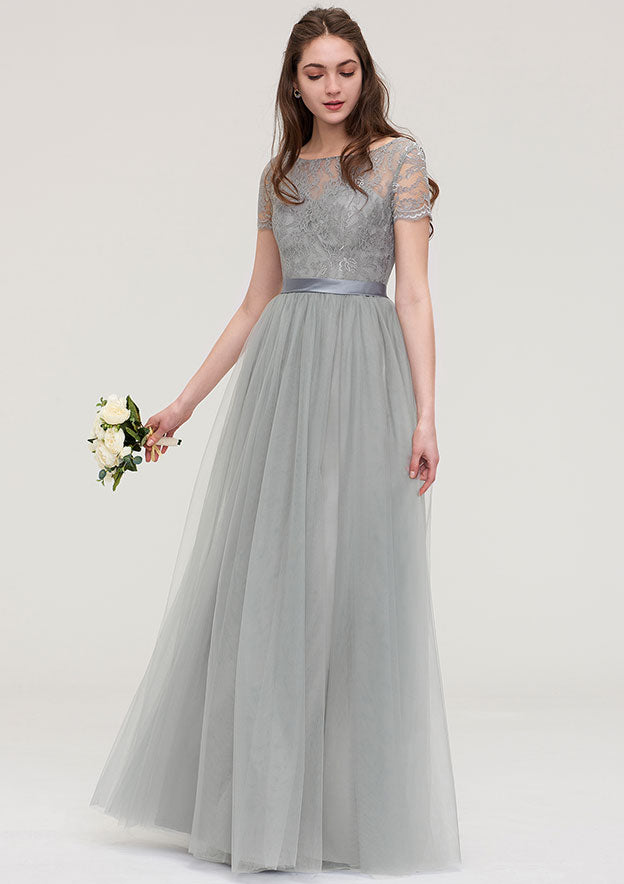 Floor-Length Chiffon Bridesmaid Dress, A-Line/Princess Style, Sleeveless, Halter Neck, With Pleats BM bride