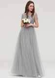 Floor-Length Chiffon Bridesmaid Dress, A-Line/Princess Style, Sleeveless, Halter Neck, With Pleats BM bride
