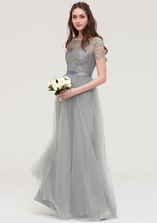 Floor-Length Chiffon Bridesmaid Dress, A-Line/Princess Style, Sleeveless, Halter Neck, With Pleats BM bride