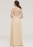 Floor-Length Chiffon Bridesmaid Dress, Sheath/Column Shape, Halter Neck, Sleeveless, Open Back, With Pleats And Lace BM bride