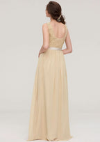 Tea-Length Tulle Bridesmaid Dress, A-Line/Princess Shape, Sweetheart Neck, Short Sleeve, With Waistband, Beading, And Pleats BM bride