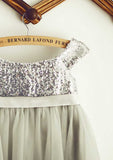 Tea-Length Lace Tulle Dress with Charming Bowknot - A-line/Princess Scoop Neck Flower Girl Dress BM bride