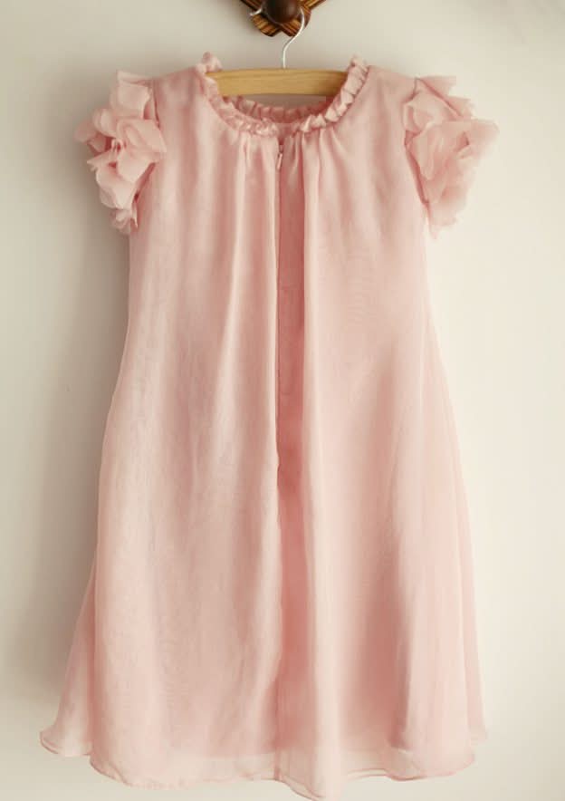 Short/Mini Tulle Sequined Flower Girl Dress with Floral Sashes - A-line/Princess Scoop Neck BM bride