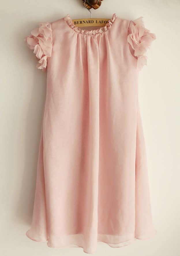 Short/Mini Tulle Sequined Flower Girl Dress with Floral Sashes - A-line/Princess Scoop Neck BM bride