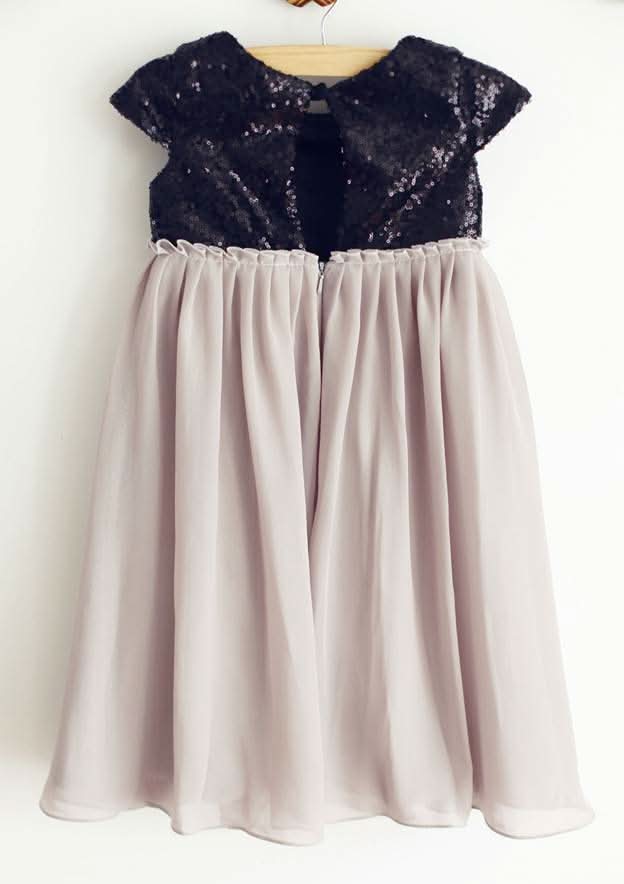 Knee-Length Satin Tulle Dress with Elegant Sashes - A-line/Princess Square Neckline Flower Girl Dress BM bride