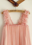 Knee-Length Taffeta Dress with Graceful Sashes - A-line/Princess Scoop Neck Flower Girl Dress BM bride