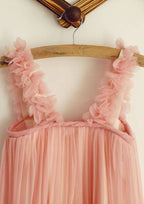 Knee-Length Taffeta Dress with Graceful Sashes - A-line/Princess Scoop Neck Flower Girl Dress BM bride