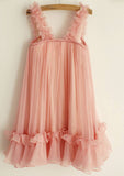 Knee-Length Taffeta Dress with Graceful Sashes - A-line/Princess Scoop Neck Flower Girl Dress BM bride