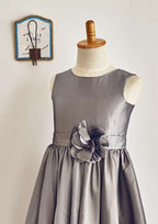 Knee-Length Lace Tulle Flower Girl Dress with Appliqued Ruffles - A-line/Princess Scoop Neck BM bride