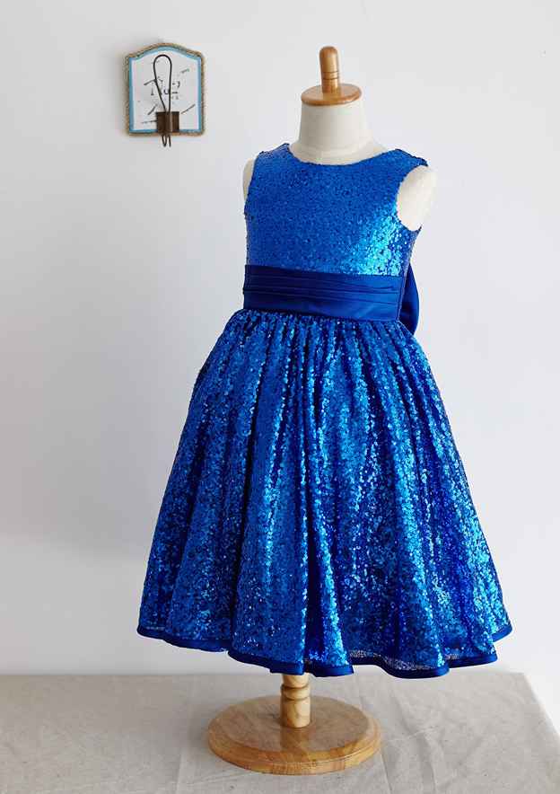 Ankle-Length Lace Tulle Flower Girl Dress with Delicate Lace - A-line/Princess Illusion Neck BM bride