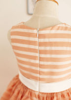 Tea-Length Organza Flower Girl Dress with Chic Sashes - A-line/Princess Scoop Neck BM bride