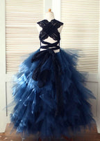 Asymmetrical Tulle Flower Girl Dress - A-line/Princess Scoop Neck BM bride