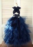 Asymmetrical Tulle Flower Girl Dress - A-line/Princess Scoop Neck BM bride