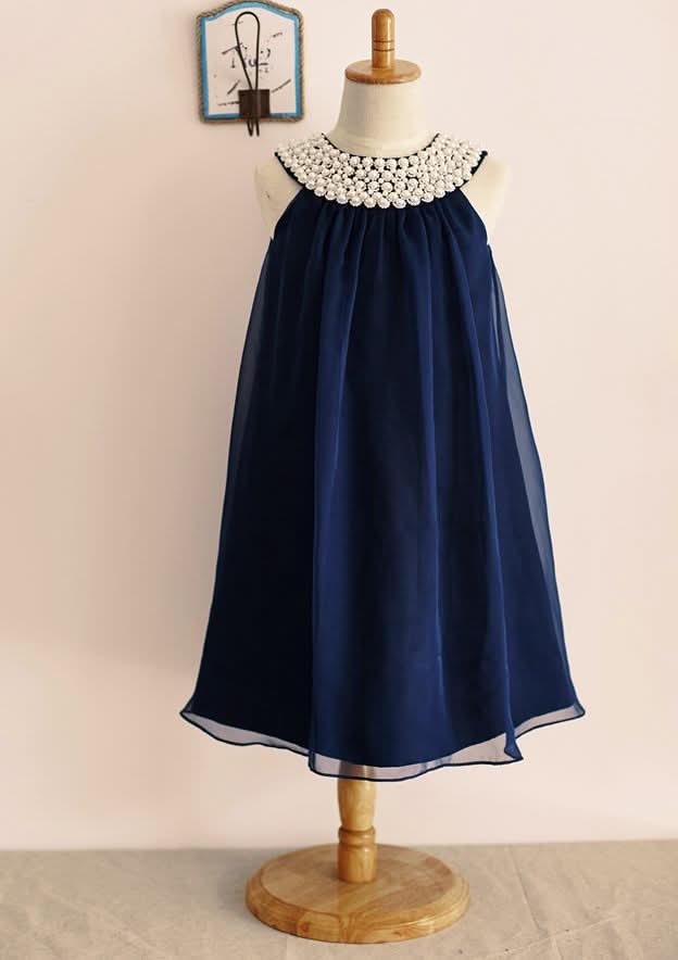 Knee-Length Lace Flower Girl Dress with Chic Bowknot Sashes - A-line/Princess Scoop Neck BM bride