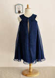 Knee-Length Lace Flower Girl Dress with Chic Bowknot Sashes - A-line/Princess Scoop Neck BM bride