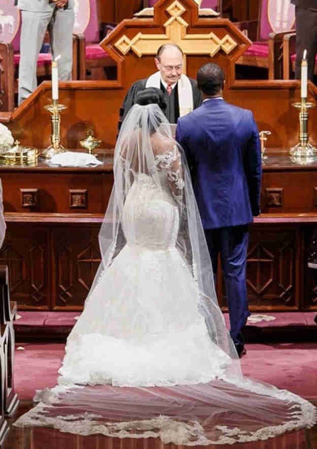 Elegant Lace Trumpet/Mermaid Sweetheart Wedding Dress with Full Sleeves, Sweep Train, and Applique Details BM bride