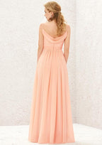 Long/Floor-Length Chiffon Bridesmaid Dress, A-Line Cut, Cowl Neck, Sleeveless, With Pockets And Pleating BM bride
