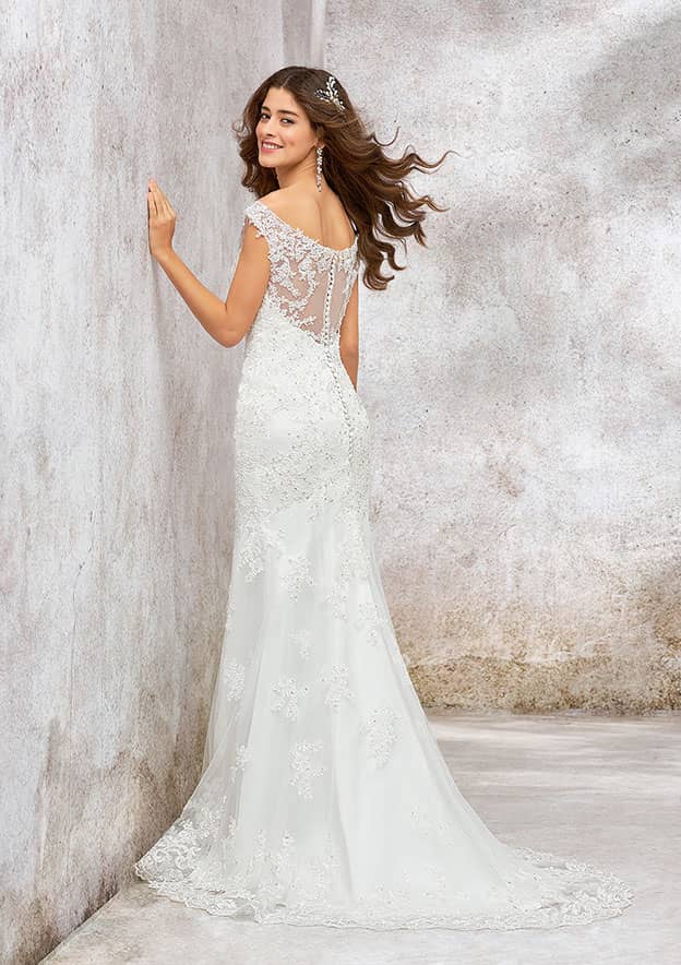 Glamorous Trumpet/Mermaid Wedding Dress: Bateau Sleeveless with Sweep Train and Sequined Appliqueds BM bride