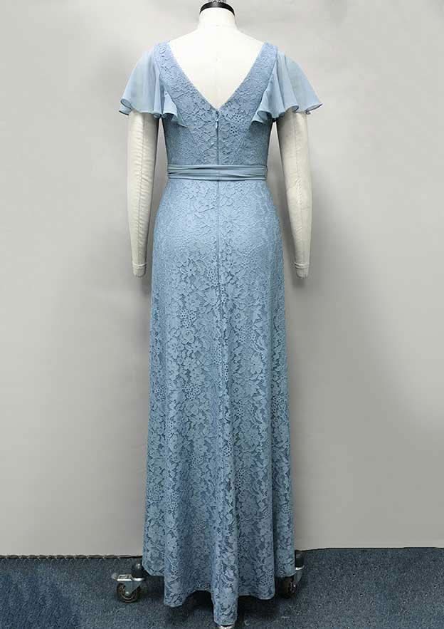 Sheath/Column Asymmetrical Chiffon Mother of the Bride Dress with Ruffles Waistband BM bride