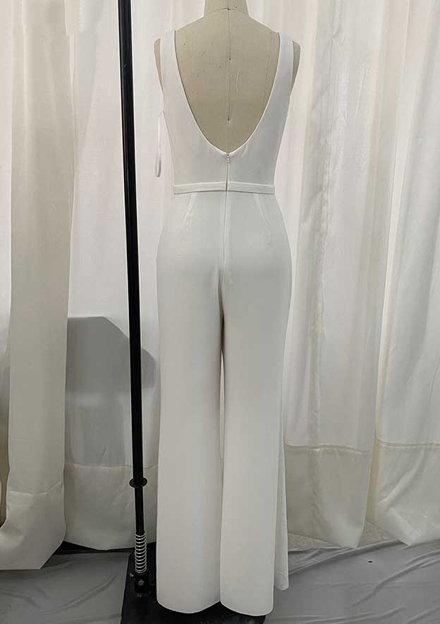 Jumpsuit/Pantsuit Chiffon Mother of the Bride Dress Long/Floor-Length with Pleated BM bride