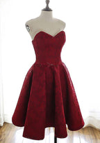 Lovely A-Line Sweetheart Sleeveless Lace Mini Homecoming Dress With Beading BM bride