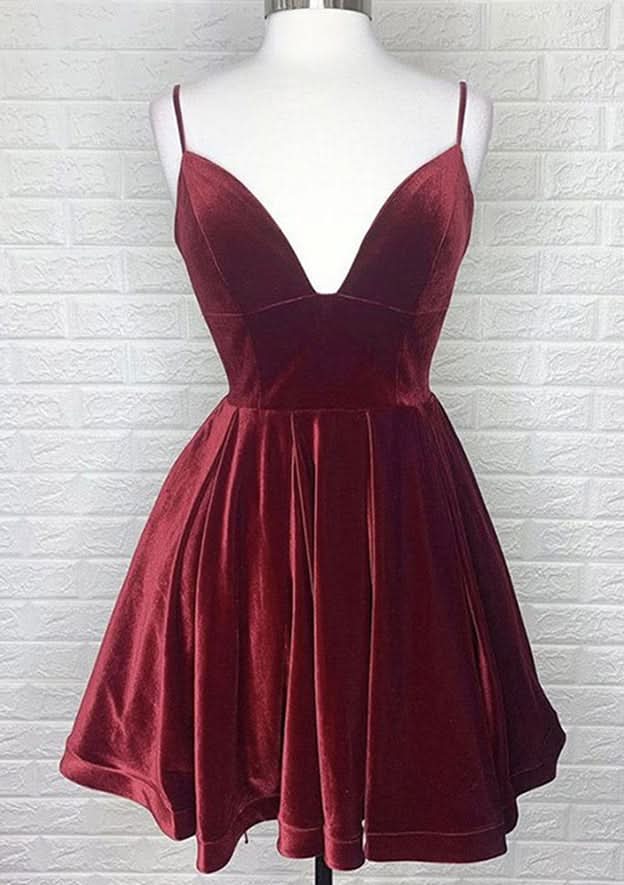 Delicate A-Line V-Neck Sleeveless Charmeuse Mini Homecoming Dress BM bride