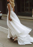 Chic Long/Floor-Length Tulle Wedding Dress with Appliqued Beading in A-Line Design BM bride