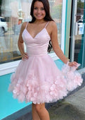Beaded & Pleated Mini Jersey Sheath Dress With V-Neck & Sleeveless - Homecoming Look BM bride