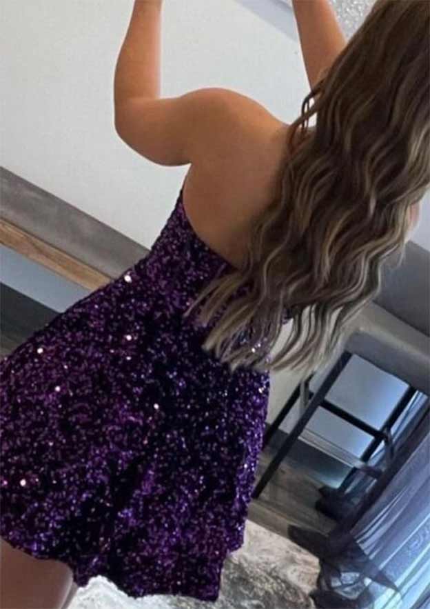 Velvet Mini Homecoming Dress With Pockets & Sweetheart Neckline BM bride