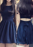 Mini Tulle A-Line V-Neck Homecoming Dress With Sequins & Appliqued Beading BM bride