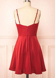 Sleeveless Mini Charmeuse Dress With Cowl Neck & Pleats For Homecoming BM bride