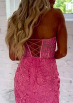 Lace Mini Homecoming Dress With Sweetheart Neckline & Beading BM bride