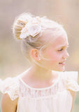 Graceful Chiffon Bateau Neck Knee-Length A-line Flower Girl Dress with Lace BM bride