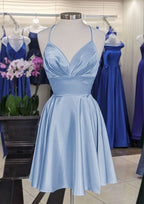 Knee-Length Stretch Crepe Sheath Dress With Off-The-Shoulder Short Sleeves & Split - Homecoming Grace BM bride