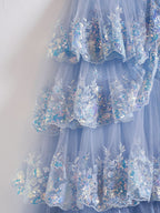 Princess A-Line Off-the-Shoulder Corset Prom Dress with Beautiful Lace Ruffles BM bride