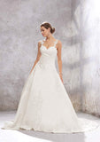 Beautiful Ball Gown Princess Sweetheart Sleeveless Chapel Train Satin Wedding Dress with Appliqueds and Sequins BM bride