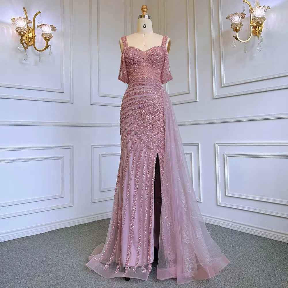 Gorgeous Off the Shoulder Champagne Bead Embroidery Princess Prom Dress