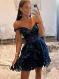 Sweetheart Tiered A-Line Short Homecoming Dress BM bride