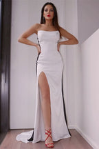 Strapless Mermaid Prom Dress with Side Split BM bride