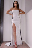 Strapless Mermaid Prom Dress with Side Split BM bride